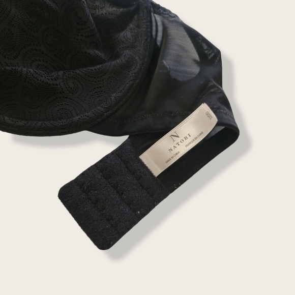 NATORI Bra Black Lace Mesh Bra 32DD - Picture 7 of 8